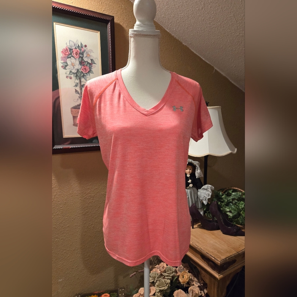Women's Under Armour Shirt, Orange, Medium